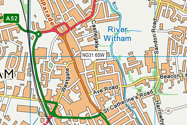 NG31 6SW map - OS VectorMap District (Ordnance Survey) NG31 6SW map - OS VectorMap District (Ordnance Survey)