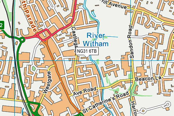 NG31 6TB map - OS VectorMap District (Ordnance Survey)