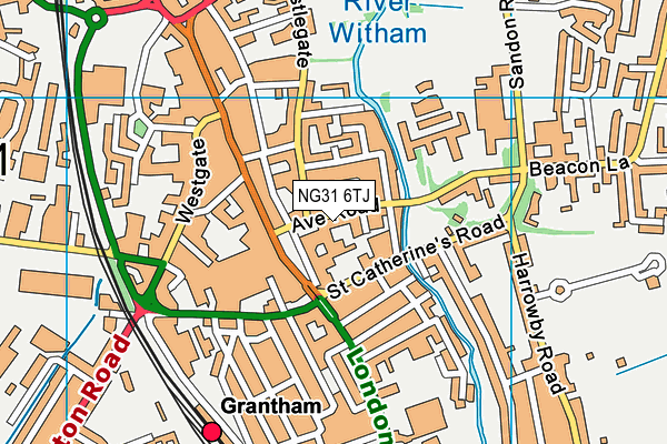 NG31 6TJ map - OS VectorMap District (Ordnance Survey) NG31 6TJ map - OS VectorMap District (Ordnance Survey)