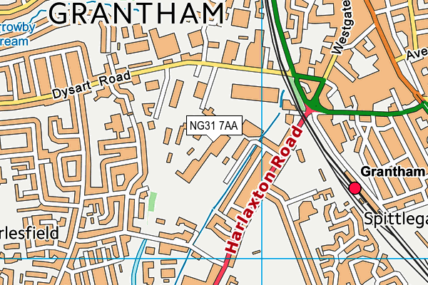 NG31 7AA map - OS VectorMap District (Ordnance Survey) NG31 7AA map - OS VectorMap District (Ordnance Survey)