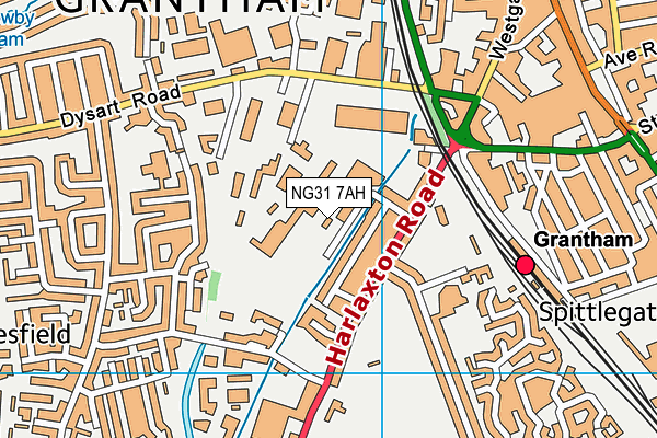 NG31 7AH map - OS VectorMap District (Ordnance Survey) NG31 7AH map - OS VectorMap District (Ordnance Survey)