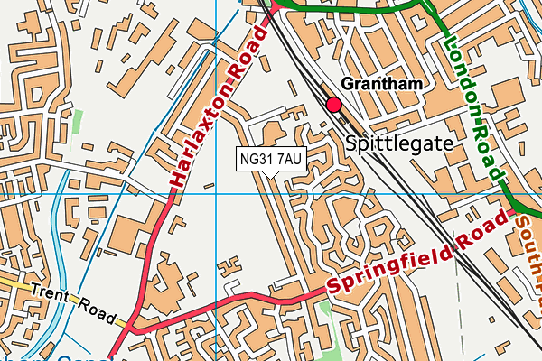 NG31 7AU map - OS VectorMap District (Ordnance Survey)
