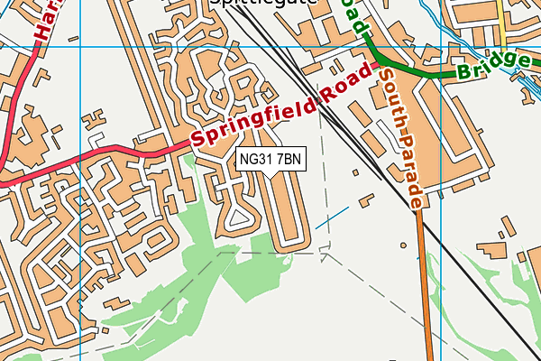 NG31 7BN map - OS VectorMap District (Ordnance Survey) NG31 7BN map - OS VectorMap District (Ordnance Survey)