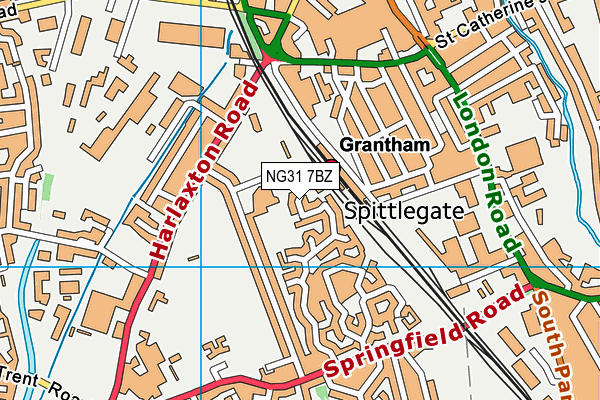 NG31 7BZ map - OS VectorMap District (Ordnance Survey) NG31 7BZ map - OS VectorMap District (Ordnance Survey)