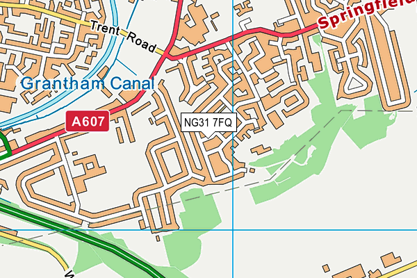 NG31 7FQ map - OS VectorMap District (Ordnance Survey) NG31 7FQ map - OS VectorMap District (Ordnance Survey)