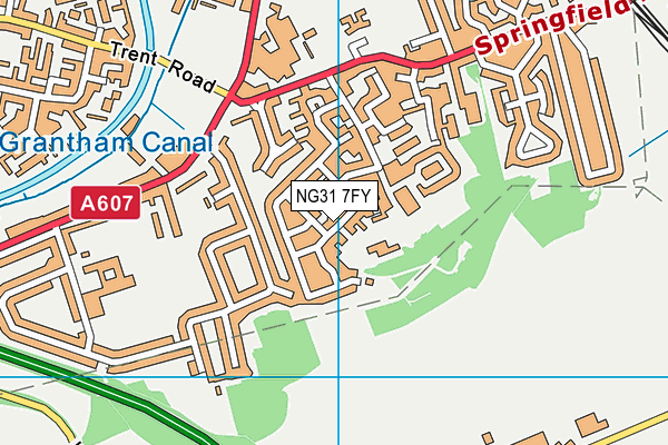 NG31 7FY map - OS VectorMap District (Ordnance Survey) NG31 7FY map - OS VectorMap District (Ordnance Survey)