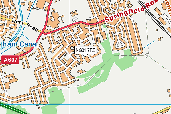 NG31 7FZ map - OS VectorMap District (Ordnance Survey) NG31 7FZ map - OS VectorMap District (Ordnance Survey)