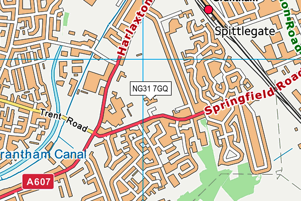 NG31 7GQ map - OS VectorMap District (Ordnance Survey) NG31 7GQ map - OS VectorMap District (Ordnance Survey)