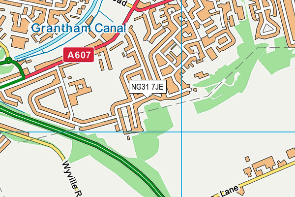 NG31 7JE map - OS VectorMap District (Ordnance Survey) NG31 7JE map - OS VectorMap District (Ordnance Survey)