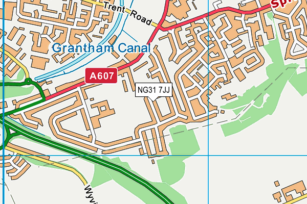 NG31 7JJ map - OS VectorMap District (Ordnance Survey) NG31 7JJ map - OS VectorMap District (Ordnance Survey)