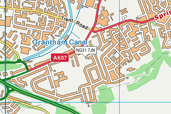 NG31 7JN map - OS VectorMap District (Ordnance Survey) NG31 7JN map - OS VectorMap District (Ordnance Survey)