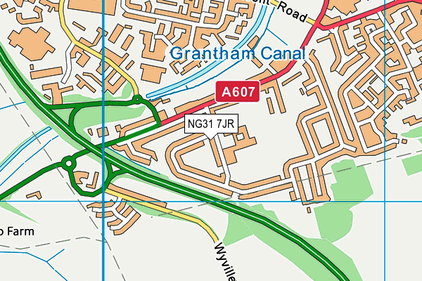 NG31 7JR map - OS VectorMap District (Ordnance Survey)