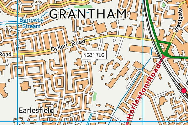 NG31 7LG map - OS VectorMap District (Ordnance Survey) NG31 7LG map - OS VectorMap District (Ordnance Survey)