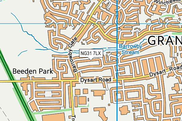 NG31 7LX map - OS VectorMap District (Ordnance Survey) NG31 7LX map - OS VectorMap District (Ordnance Survey)