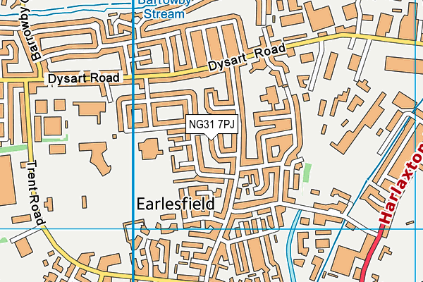 NG31 7PJ map - OS VectorMap District (Ordnance Survey) NG31 7PJ map - OS VectorMap District (Ordnance Survey)