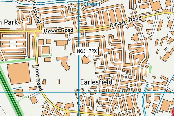 NG31 7PX map - OS VectorMap District (Ordnance Survey) NG31 7PX map - OS VectorMap District (Ordnance Survey)