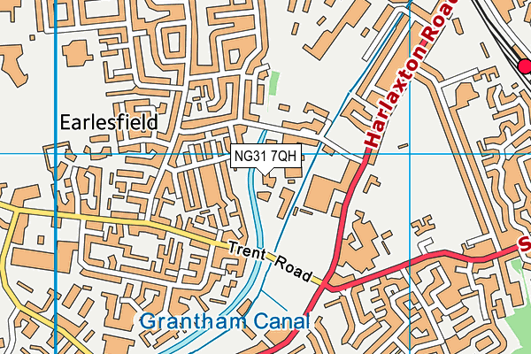NG31 7QH map - OS VectorMap District (Ordnance Survey)