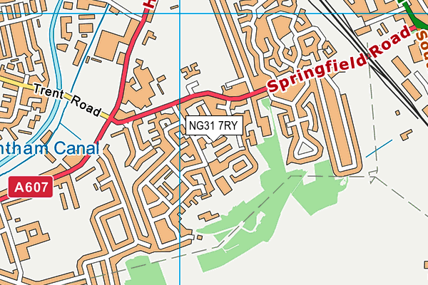 NG31 7RY map - OS VectorMap District (Ordnance Survey) NG31 7RY map - OS VectorMap District (Ordnance Survey)