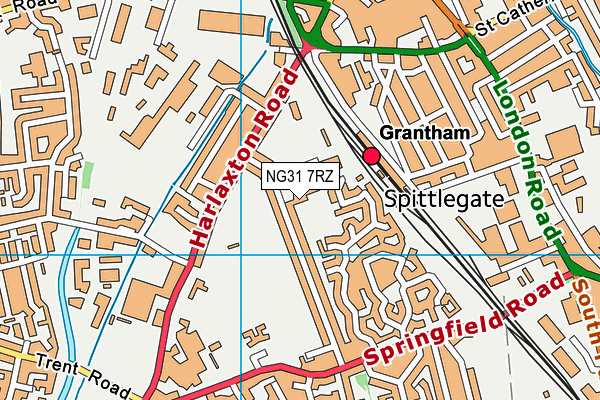NG31 7RZ map - OS VectorMap District (Ordnance Survey) NG31 7RZ map - OS VectorMap District (Ordnance Survey)