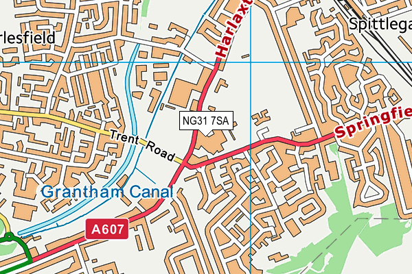 NG31 7SA map - OS VectorMap District (Ordnance Survey) NG31 7SA map - OS VectorMap District (Ordnance Survey)