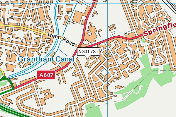 NG31 7SJ map - OS VectorMap District (Ordnance Survey) NG31 7SJ map - OS VectorMap District (Ordnance Survey)