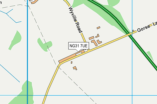 NG31 7UE map - OS VectorMap District (Ordnance Survey) NG31 7UE map - OS VectorMap District (Ordnance Survey)