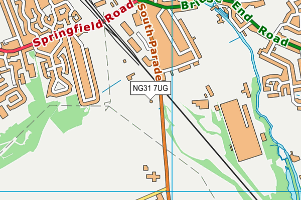 NG31 7UG map - OS VectorMap District (Ordnance Survey) NG31 7UG map - OS VectorMap District (Ordnance Survey)