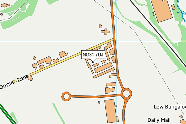 NG31 7UJ map - OS VectorMap District (Ordnance Survey) NG31 7UJ map - OS VectorMap District (Ordnance Survey)