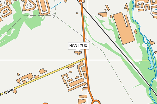 NG31 7UX map - OS VectorMap District (Ordnance Survey) NG31 7UX map - OS VectorMap District (Ordnance Survey)