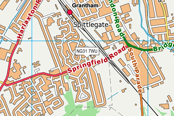 NG31 7WU map - OS VectorMap District (Ordnance Survey) NG31 7WU map - OS VectorMap District (Ordnance Survey)