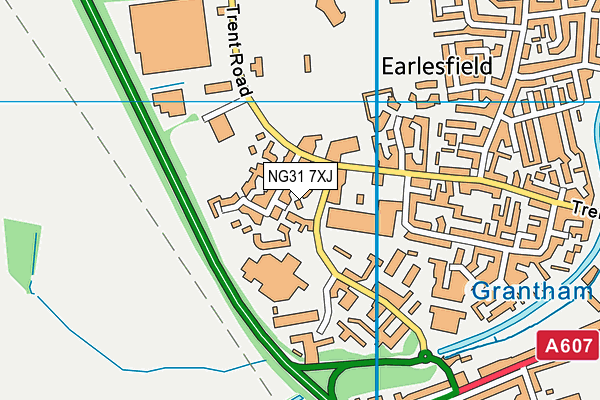 NG31 7XJ map - OS VectorMap District (Ordnance Survey)