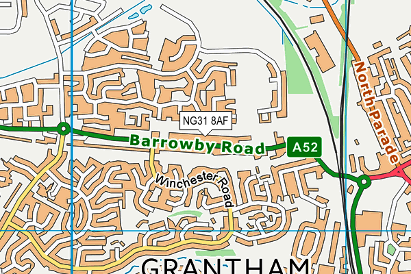 NG31 8AF map - OS VectorMap District (Ordnance Survey) NG31 8AF map - OS VectorMap District (Ordnance Survey)
