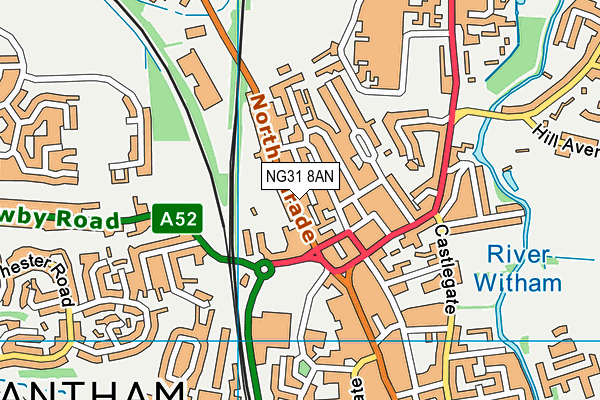 NG31 8AN map - OS VectorMap District (Ordnance Survey) NG31 8AN map - OS VectorMap District (Ordnance Survey)