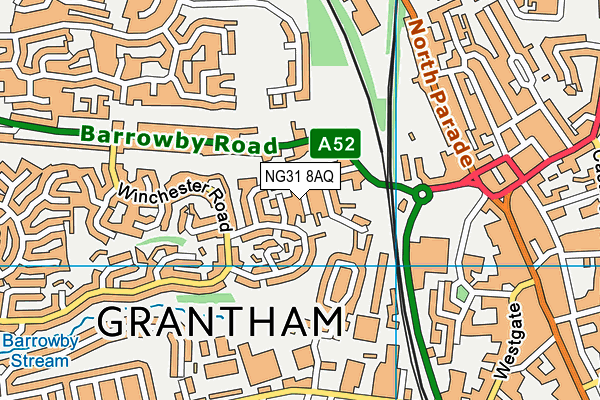 NG31 8AQ map - OS VectorMap District (Ordnance Survey) NG31 8AQ map - OS VectorMap District (Ordnance Survey)