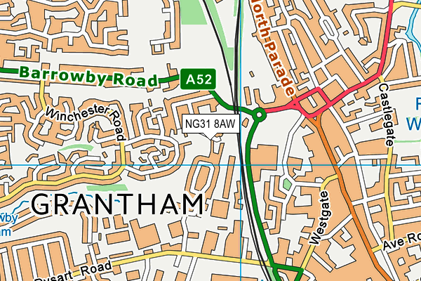 NG31 8AW map - OS VectorMap District (Ordnance Survey) NG31 8AW map - OS VectorMap District (Ordnance Survey)