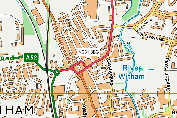 NG31 8BG map - OS VectorMap District (Ordnance Survey) NG31 8BG map - OS VectorMap District (Ordnance Survey)