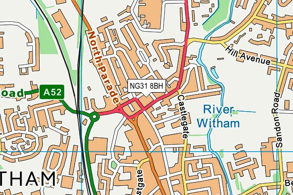 NG31 8BH map - OS VectorMap District (Ordnance Survey) NG31 8BH map - OS VectorMap District (Ordnance Survey)