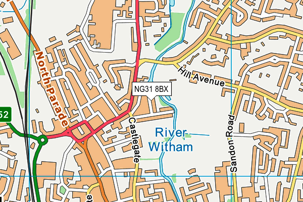 NG31 8BX map - OS VectorMap District (Ordnance Survey) NG31 8BX map - OS VectorMap District (Ordnance Survey)