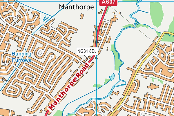 NG31 8DJ map - OS VectorMap District (Ordnance Survey) NG31 8DJ map - OS VectorMap District (Ordnance Survey)