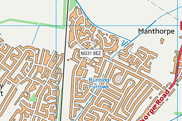 NG31 8EZ map - OS VectorMap District (Ordnance Survey) NG31 8EZ map - OS VectorMap District (Ordnance Survey)