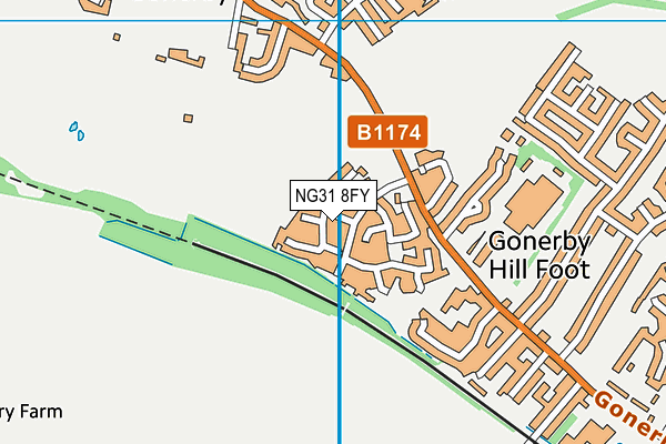 NG31 8FY map - OS VectorMap District (Ordnance Survey) NG31 8FY map - OS VectorMap District (Ordnance Survey)