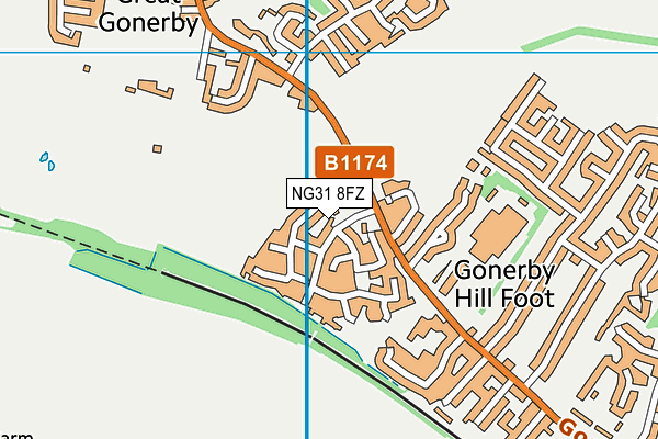 NG31 8FZ map - OS VectorMap District (Ordnance Survey) NG31 8FZ map - OS VectorMap District (Ordnance Survey)
