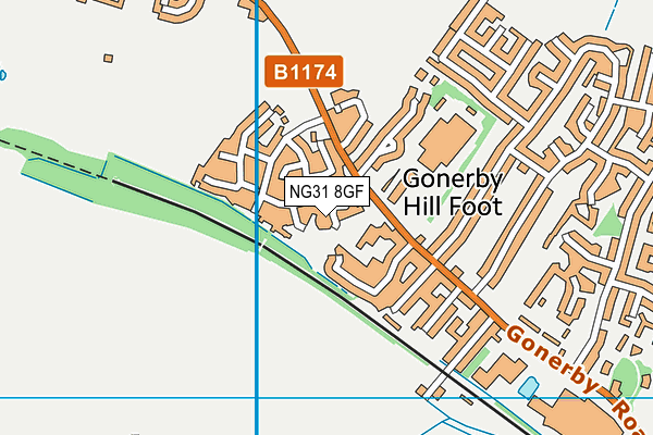 NG31 8GF map - OS VectorMap District (Ordnance Survey) NG31 8GF map - OS VectorMap District (Ordnance Survey)