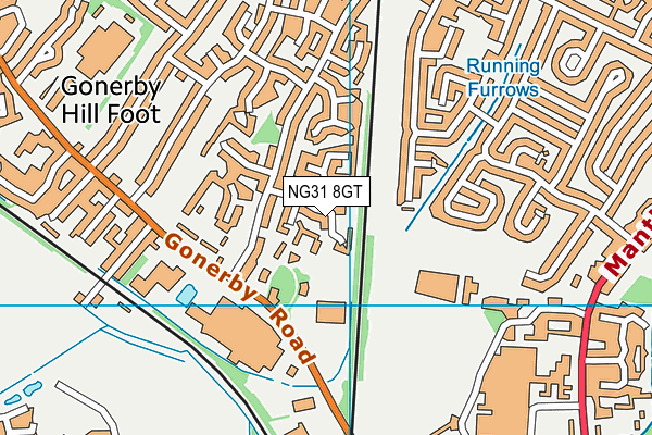 NG31 8GT map - OS VectorMap District (Ordnance Survey) NG31 8GT map - OS VectorMap District (Ordnance Survey)