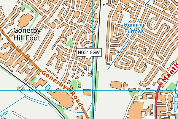 NG31 8GW map - OS VectorMap District (Ordnance Survey) NG31 8GW map - OS VectorMap District (Ordnance Survey)