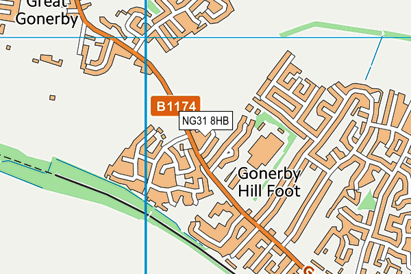 NG31 8HB map - OS VectorMap District (Ordnance Survey) NG31 8HB map - OS VectorMap District (Ordnance Survey)