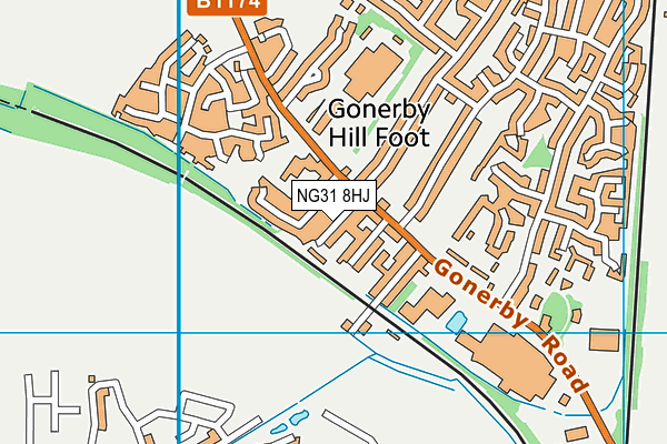 NG31 8HJ map - OS VectorMap District (Ordnance Survey) NG31 8HJ map - OS VectorMap District (Ordnance Survey)