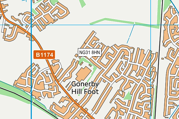 NG31 8HN map - OS VectorMap District (Ordnance Survey) NG31 8HN map - OS VectorMap District (Ordnance Survey)