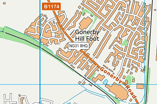 NG31 8HQ map - OS VectorMap District (Ordnance Survey)