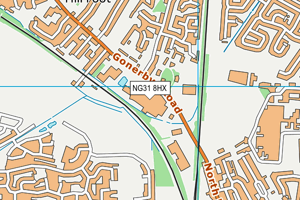 NG31 8HX map - OS VectorMap District (Ordnance Survey) NG31 8HX map - OS VectorMap District (Ordnance Survey)